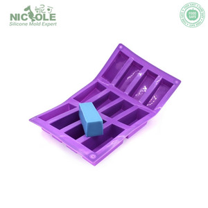 Nicole 12 Lỗ Hổng Silicone Hình Chữ Nhật Khuôn Sô Cô La Cấp Thực Phẩm Silicone Baking Pan Khuôn Mẫu Xà Phòng - Product Image 2