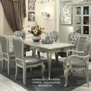 Cadeiras e cadeiras de jantar estilo romântico francês