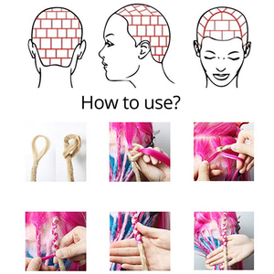 Extensions de dreadlocks de 20 pouces pour femmes/hommes, dreadlocks synthétiques bicolores faites à la main, extensions de dreadlocks longues à extrémité unique, style hippie, cheveux reggae - Product Image 5