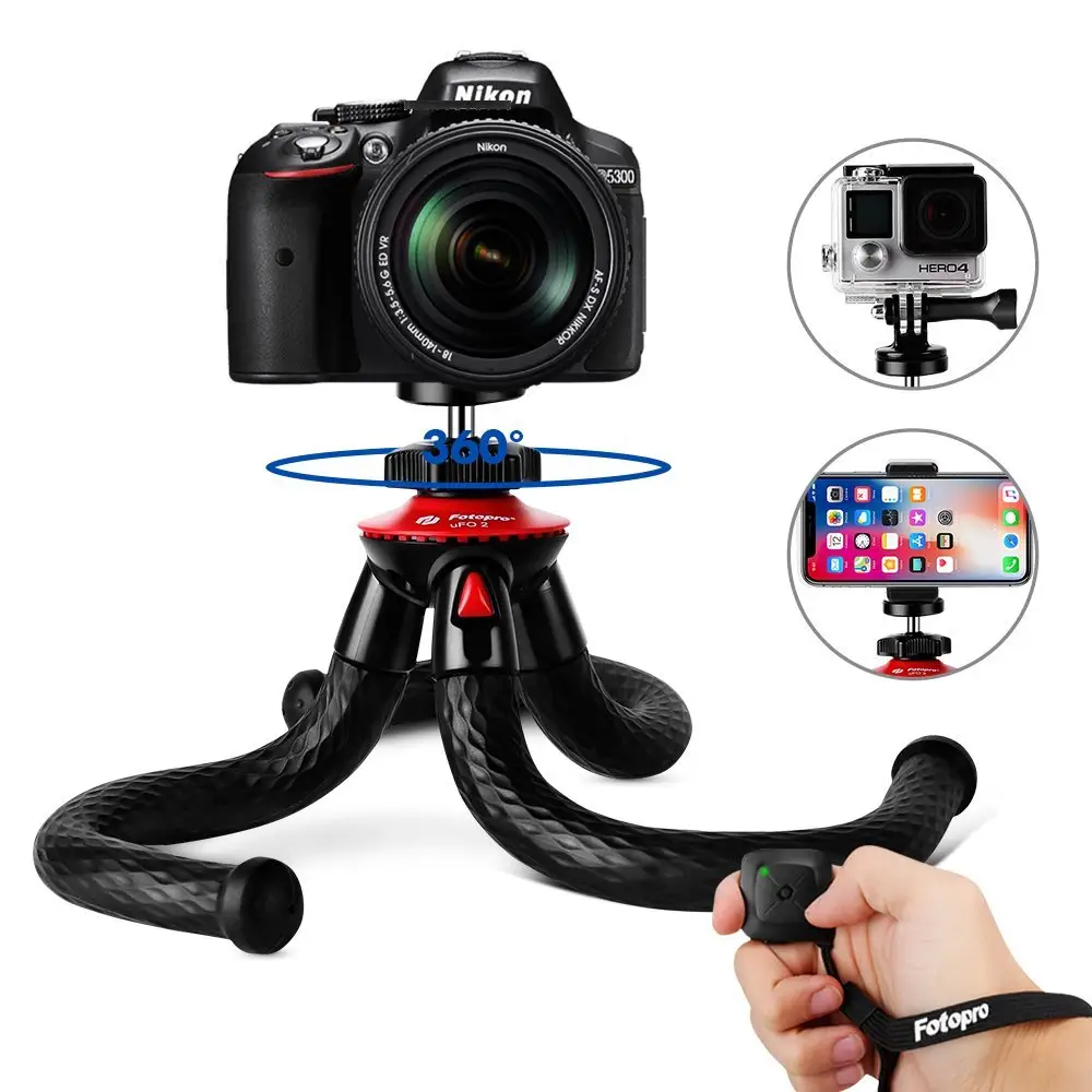 Fotopro Hot Selling 360 Degree Travel Portable Tripod For Phone Mini Octopus Flexible Camera Tripod