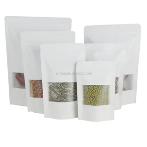 Tùy Chỉnh In Matt Trắng Doypack Poly Zip Lock <span class=keywords><strong>Stand</strong></span> <span class=keywords><strong>Up</strong></span> Pouch Hình Chữ Nhật Các Loại Hạt Cửa Sổ Và Túi Bao Bì Trái Cây Khô - Product Image 1