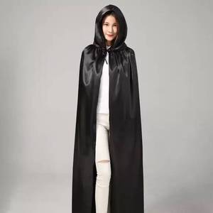 <span class=keywords><strong>Mantello</strong></span> da <span class=keywords><strong>Strega</strong></span> con Cappuccio Nero Rosso Viola per Halloween - Product Image 1
