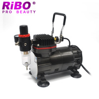 Vente haute pression noir housse de mini compresseur d'air pas cher prix double aérographe kit