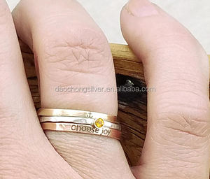 Dainty Jewelry Personalized Inspiration S925 <strong>Silver</strong> <strong>Stacking</strong> <strong>Ring</strong> - Product Image 4