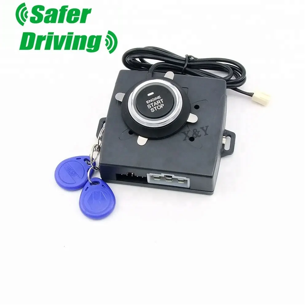 Alarme rfid de promoção de vendas com botão de iniciar e sistema imobilizador de transponder de carro, alarme de partida para automóvel (XY-902)