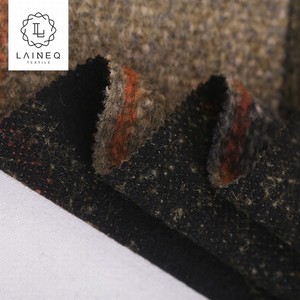 Respirant doux chaud en peluche <span class=keywords><strong>plaid</strong></span> carreaux tweed laine tissu pour manteau d'hiver - Product Image 6