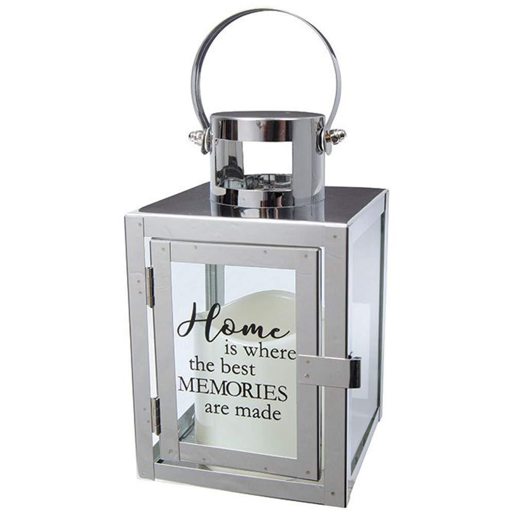 Silver Decorative Mini Lanterns Stainless Steel Candle Lanterns with LED