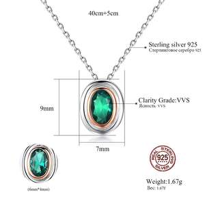 CZCITY-collar de piedra de nacimiento para mujer, colgante ovalado pequeño, joyería para mujer, cadena de plata de ley, collar de mujer - Product Image 2