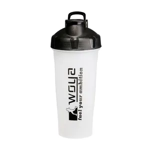 Garrafa de água personalizada sem bpa 700 ml, garrafa plástica do coquetelador de proteína para academia