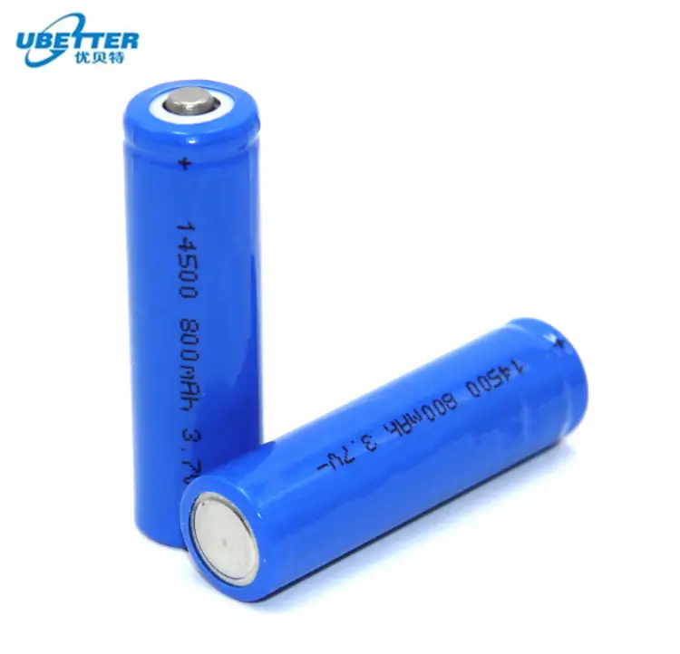 Agli Ioni di litio 14500 3.7v 800 mah AA Cellula di Batteria Ricaricabile