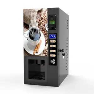 Atacado máquina de café máquina de moedas-Moeda Operado Máquina De Café Instantâneo de Bebidas Quentes Máquina De Venda Automática para Comercial