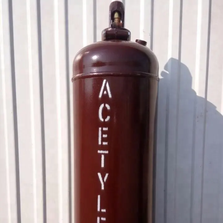 Cilindro de gás de acetileno 40l vazio da exportação barato, garrafa de acetileno