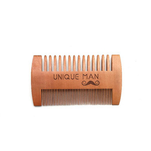 Pettine in Legno di Sandalo a Denti Larghi per Barba e <span class=keywords><strong>Pidocchi</strong></span>, Personalizzabile con Logo OEM, Utilizzabile su Entrambi i Lati, con Confezione - Modello 2025 - Product Image 3