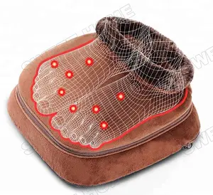 Christmas Gift Portable Electric Blood Circulator Vibrating Foot Warmer Boots Vibration Foot Massager with Heat