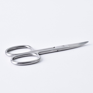 Herramienta de maquillaje profesional, tijeras para manicura de pestañas de acero inoxidable, logo personalizado, tijera de cejas con punta curvada - Product Image 5