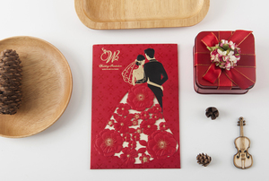 Esperamos contar con tu presencia impresión personalizada tarjeta de invitación de boda Chino - Product Image 5