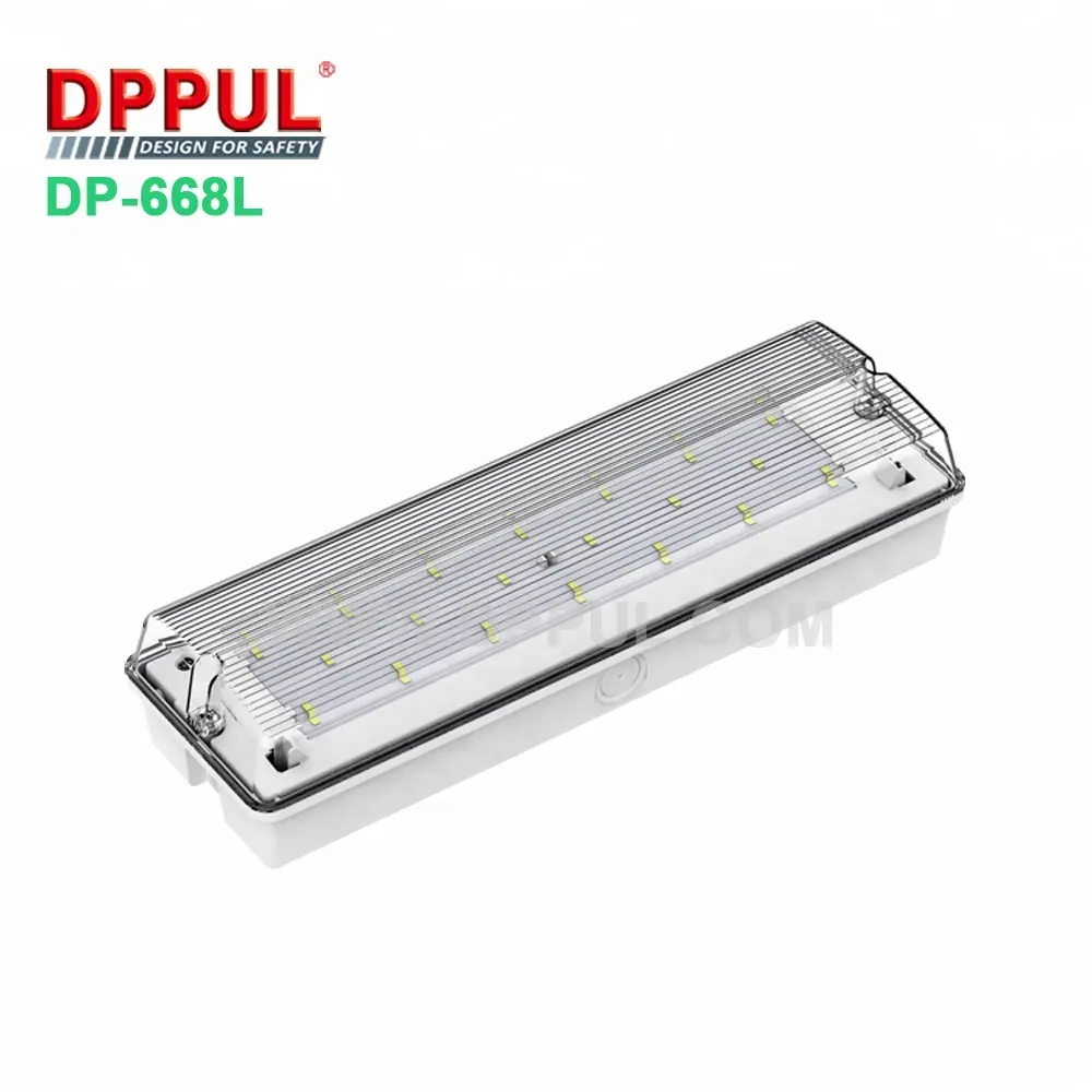 IP65 protection 3 hours duration Luminaires LED rechargeable bulkhead emergency light