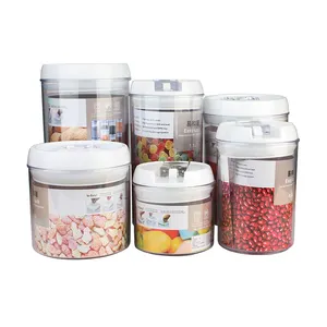 Groothandel doos 6pcs-Hoge Kwaliteit en Goedkope Plastic Luchtdicht Voedsel Opslag Container Doos 6 stuks set