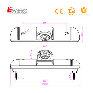 2018 Nouveau Facile installation 3ème feu stop parking vue caméra pour Boxeur, Ducato <span class=keywords><strong>vans</strong></span> - Product Image 6