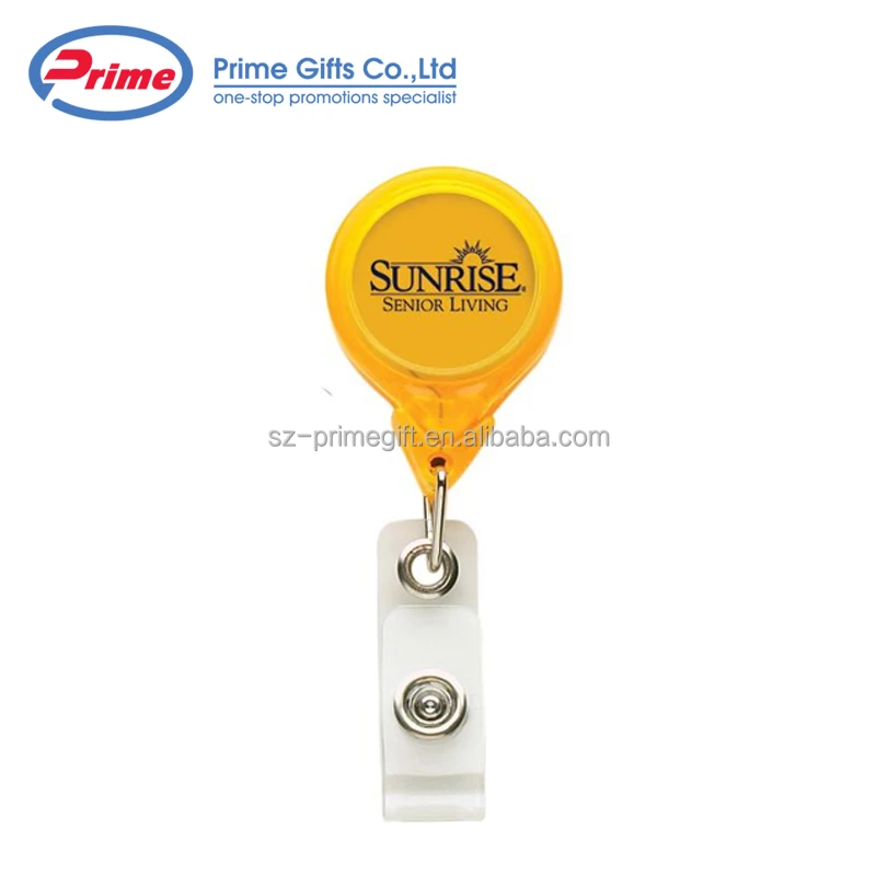 Лучший круглый держатель для бейджа из ПВХ с принтом полупрозрачных цветов