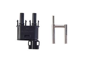 IP68 مقاوم للماء V-Male V محطة النحاس الصلب 2 أنثى و 2 أنثى موصل 2 إلى 1 - Product Image 3