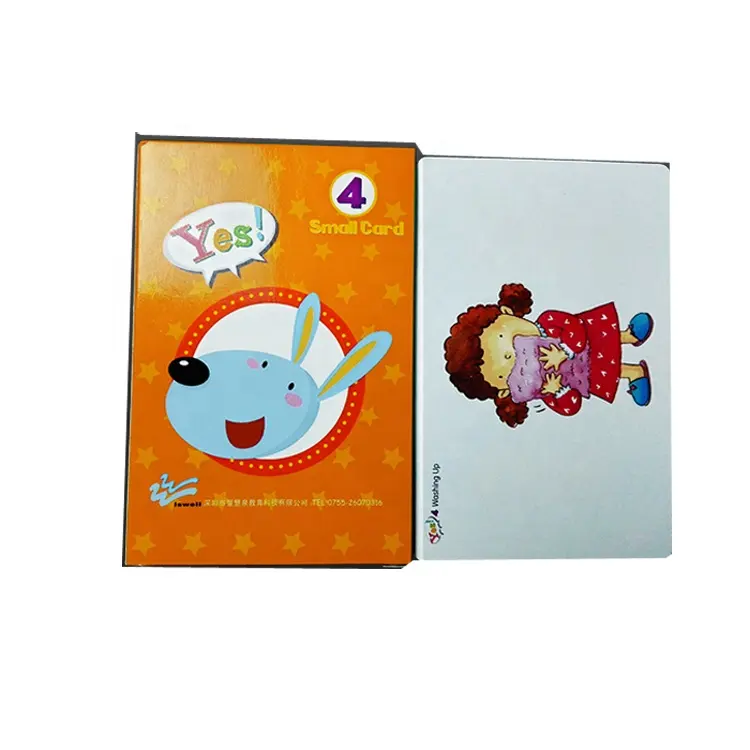 WJPC-Top Sale Children Flash Card Game Set Custom Printing Kids Flash Cards With Box