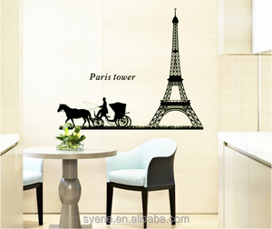 Pegatina 3d que brilla en la oscuridad, decoración de pared de la Torre Eiffel de París, decoración grande que brilla en la oscuridad, papel para habitación - Product Image 3