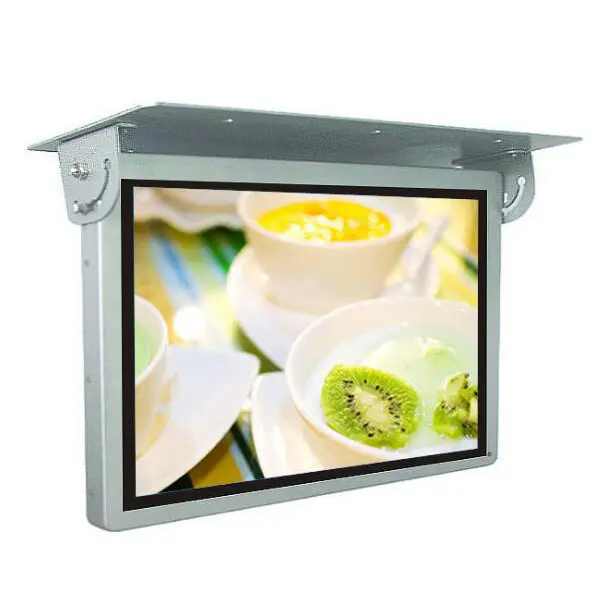 17" inch bus monitor LCD signage display with HDM1 VGA AV inputs and USB media player port and 3G/4G Android network option