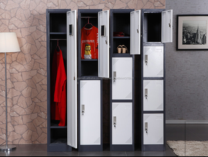 Barato solo dos puertas 2 Tier acero almacenamiento <span class=keywords><strong>ropa</strong></span> <span class=keywords><strong>de</strong></span> metal armario - Product Image 6