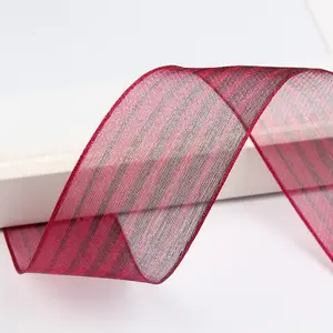 Wholesale Ribbon Organza Gradient Stripe For Decoration packing ribbon