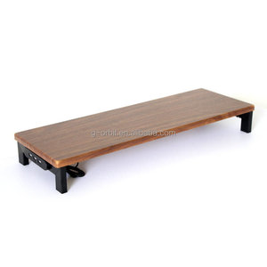 Espacio de ahorro oficina de madera de soporte de Monitor de elevador con Hubs USB - Product Image 1