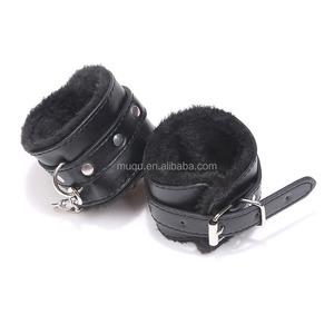 Offerta SM Giocattolo Sessuale Bondage Restraint Manette e Cavigliere in Morbida <span class=keywords><strong>Pelle</strong></span> Nera - Product Image 3