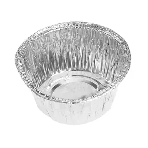 Nhôm Foil Thống Muffin Ramekin Dùng Một Lần Ly Vòng Cupcake Pudding Baking Tin Chảo cho Bánh Tráng Miệng Quiche Bánh bạc