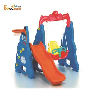 O mais vendido barato alta qualidade crianças plástico swing interior com slide