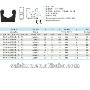 Soportes de Abrazadera para Tubo Flexible Pandrol Eléctrico AD10 de Plástico Negro de Fábrica China - Product Image 4