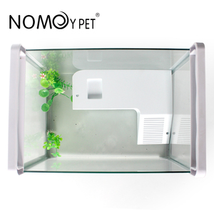 NOMOY HUISDIER 5 Gallon Transparant Glas Schildpad Tank Mini Desktop <span class=keywords><strong>Aquarium</strong></span> met Handvatten NX-13 M - Product Image 2
