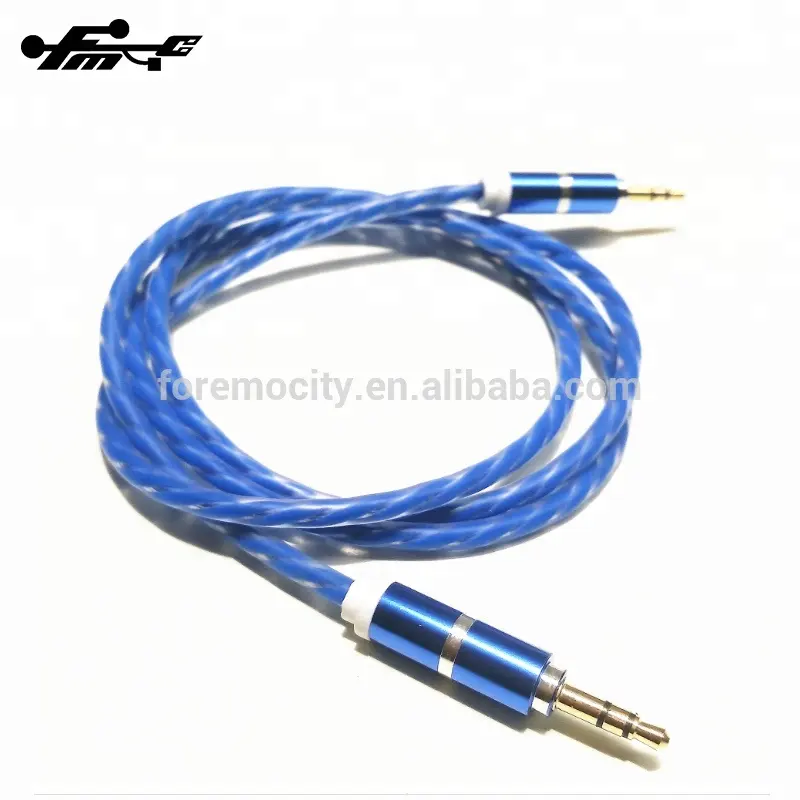 Высокое качество 1 м 3,5 мм Желе Aux кабели автомобиля aux кабель