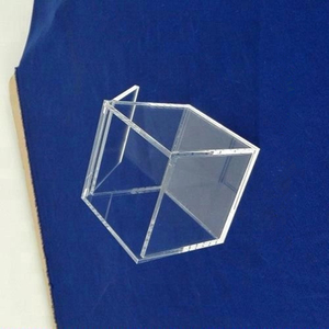 Petite boîte cadeau carrée personnalisée en acrylique transparent Boîtes de rangement en plexiglas avec couvercle retourné pour boutique boutique - Product Image 6
