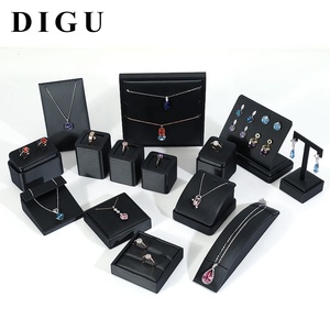 DIGU-Conjunto de exhibición de joyería de cuero sintético para collar, personalizado, precio de fábrica, Mostrador de joyería