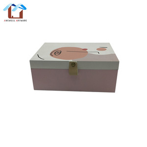 Caja <span class=keywords><strong>de</strong></span> Almacenamiento <span class=keywords><strong>de</strong></span> <span class=keywords><strong>Madera</strong></span> para Niños, Diseño Moderno, Pintada, Impermeable, Multiusos, Color Rosa, con Bisagras - Product Image 2