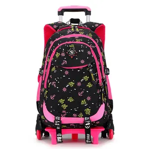 Crianças mochilas para a escola crianças trolley bag para meninas livro mochilas escolares foldability trolley bag mochilas