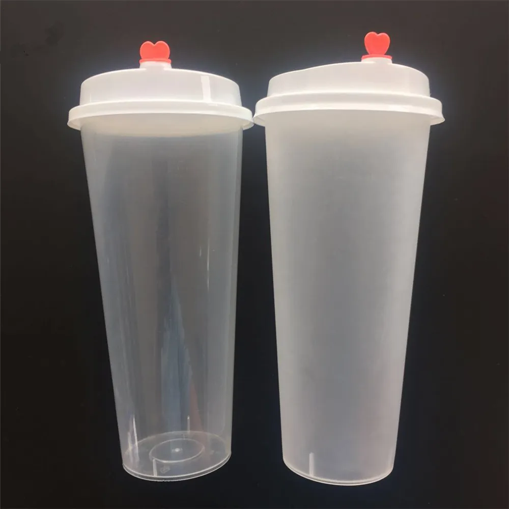 1000ml custom print logo bubble tea drinking plastic PP cup