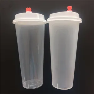 Taza de plástico para beber té, vaso de PP con logotipo de impresión personalizada de 1000ml