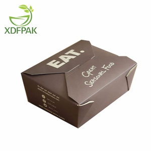 Microwavable Gấp Giấy Đưa Ra Container Dùng Một Lần Hộp Ăn Trưa Gà Chiên Cơm Salad Thực Phẩm Takeaway Hộp Bao Bì - Product Image 3