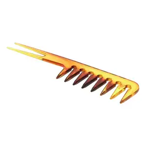 Amber Magic Tail Comb for Salon Plastic Lift Trendy Hair Fish Comb