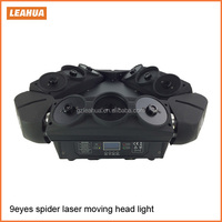 A MENÉ LA Lumière D'étape dj lumière laser Laser 9 Têtes 9x80mw RVB laser Haute Puissance Lumière Principale Mobile De Faisceau D'araignée