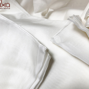 Tissu en coton de <span class=keywords><strong>soie</strong></span> biologique Maxfeel, 55 pouces de large, blanc, léger, style uni, pour robes et vêtements de filles, vendu <span class=keywords><strong>au</strong></span> mètre - Product Image 5