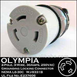 30A 250VAC Mise À La Terre De Verrouillage Connecteur NEMA L6-30 - Product Image 5