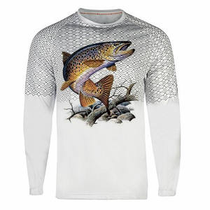 Chemises de pêche à manches longues pour hommes, vêtements en Polyester, spandex, maille ventilée, résistantes aux odeurs, 50 +, Protection contre le soleil et l'humidité - Product Image 1