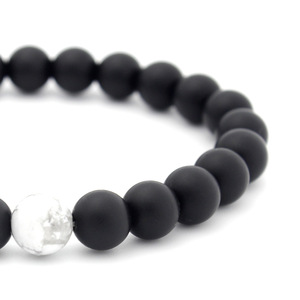 Black Agate Beads <strong>White</strong> Turquoise Stone Stone <strong>Bracelet</strong> Distance <strong>Bracelets</strong> - Product Image 6